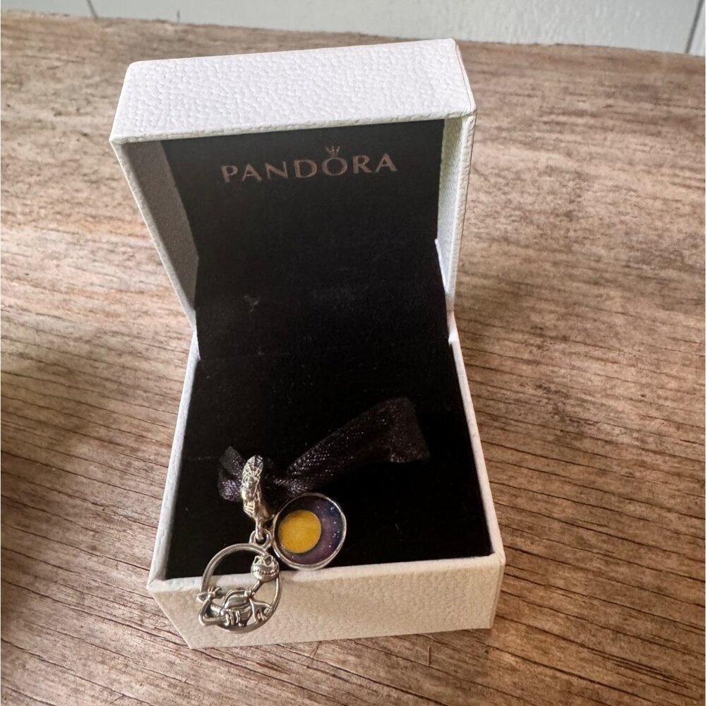 Disney Nightmare Before Christmas Pandora S925 ALE Jack Skellington Moon Dangle - Picture 2 of 9